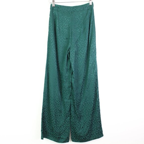 L*Space Harlow Satin Animal Print Pant in Ultramarine Green Size 0 - Picture 5 of 8